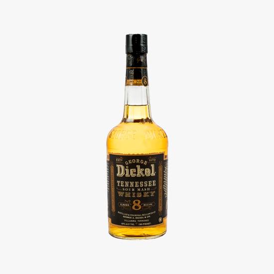 Order George Dickel Tennessee Sour Mash Whisky No. 8 food online from Mission Liquor & Deli store, Sacramento on bringmethat.com