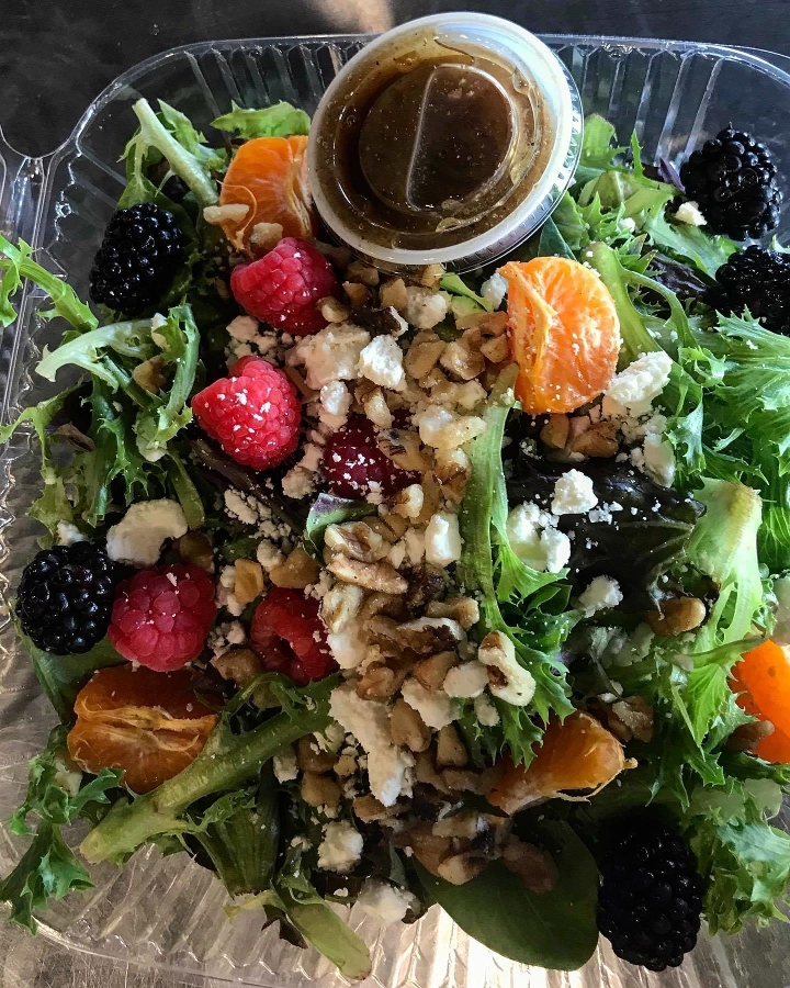 Order ORANGE BERRY FEELS FOREVER SALAD food online from The Avenue Coffee & Cafe store, Port Neches on bringmethat.com
