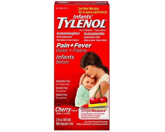 Order Infants' Tylenol Pain+Fever Cherry 2 oz food online from McLean Ave Pharmacy store, Yonkers on bringmethat.com