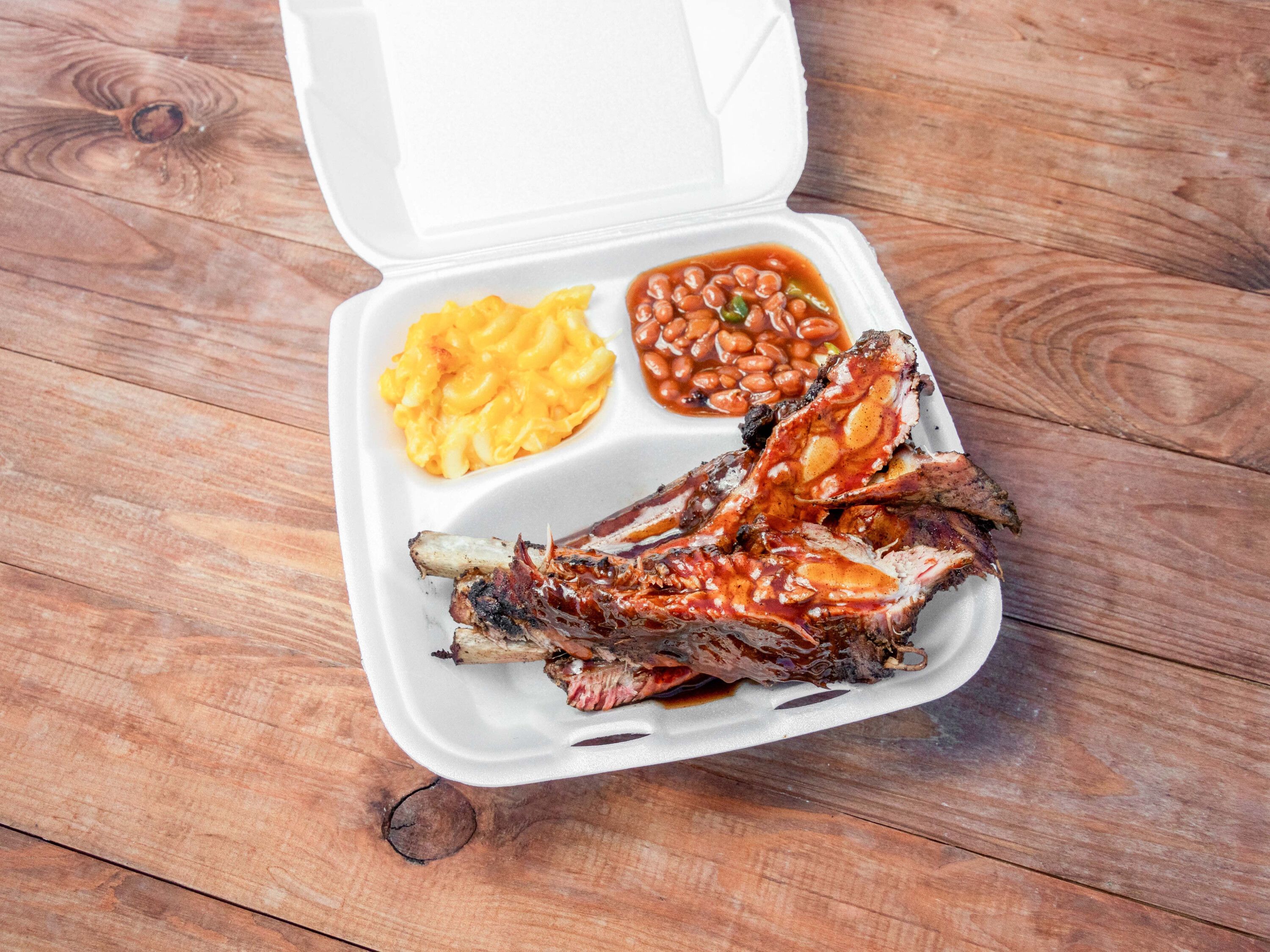 Order Rib Plate food online from Magnolia Bbq & Fish store, Forest Park on bringmethat.com