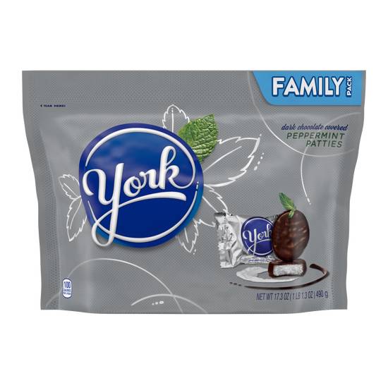 Order York Dark Chocolate Peppermint Patties Family Pack, 17.3 OZ food online from CVS store, FALLBROOK on bringmethat.com