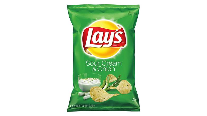 Order Lay'S Sour Cream & Onion Flavored Potato Chips food online from Red Roof Market store, Lafollette on bringmethat.com