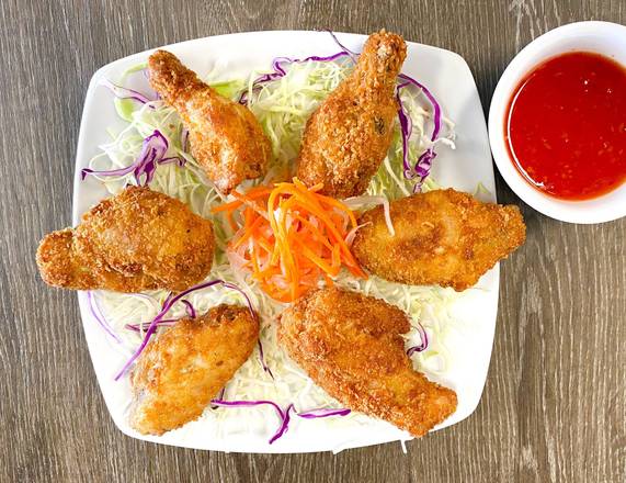 Order A7. Fried Chicken Wings (Cánh Gà Chiên) (6 pcs) food online from Pho Seven store, San Lorenzo on bringmethat.com