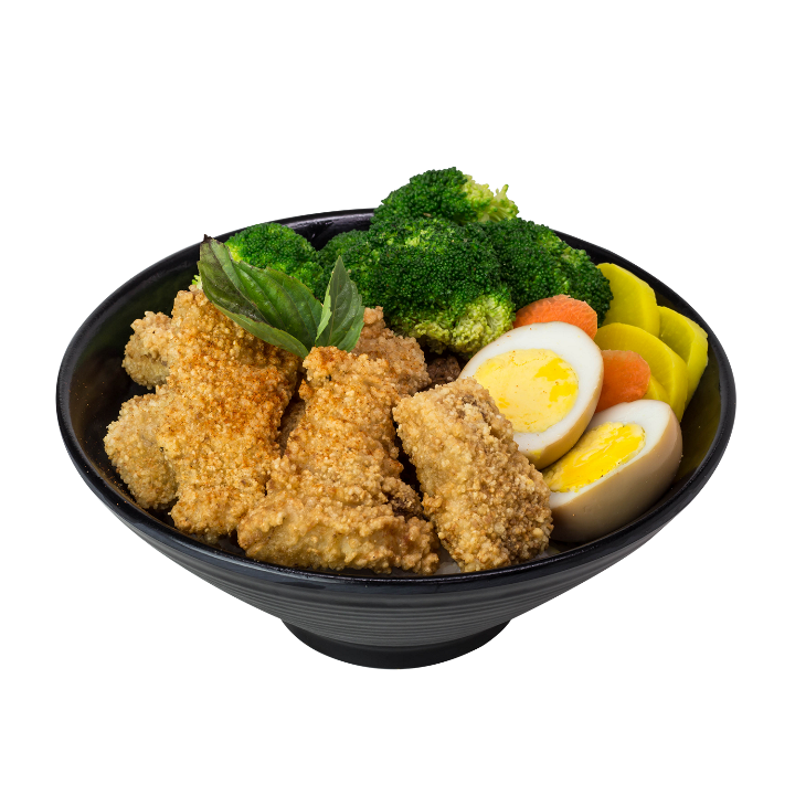 Order Crispy Fish Rice Bowl food online from Lollicup Fresh store, Fountain Valley on bringmethat.com