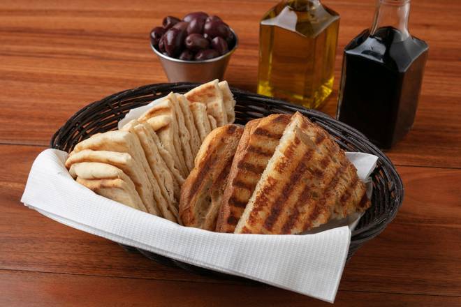 Order Mediterranean Bread Basket food online from Panini Kabob Grill store, Mission Viejo on bringmethat.com