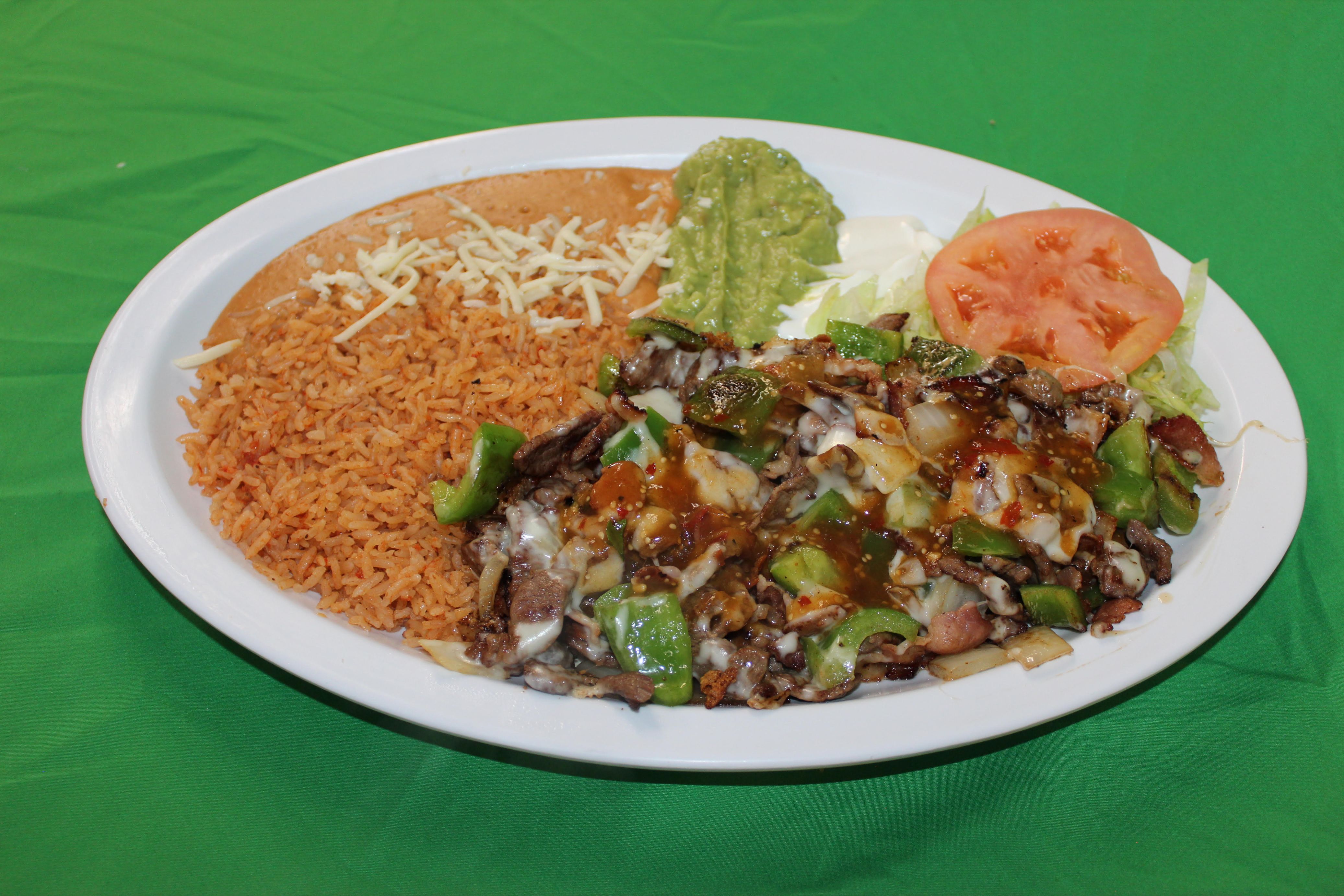 Order Alambres Plate food online from Taqueria Los Gallos Express store, Pleasant Hill on bringmethat.com