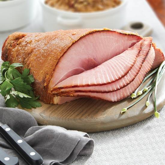 Order Quarter Honey Baked Ham 4-5.5lb food online from Honeybaked Ham store, Watchung on bringmethat.com