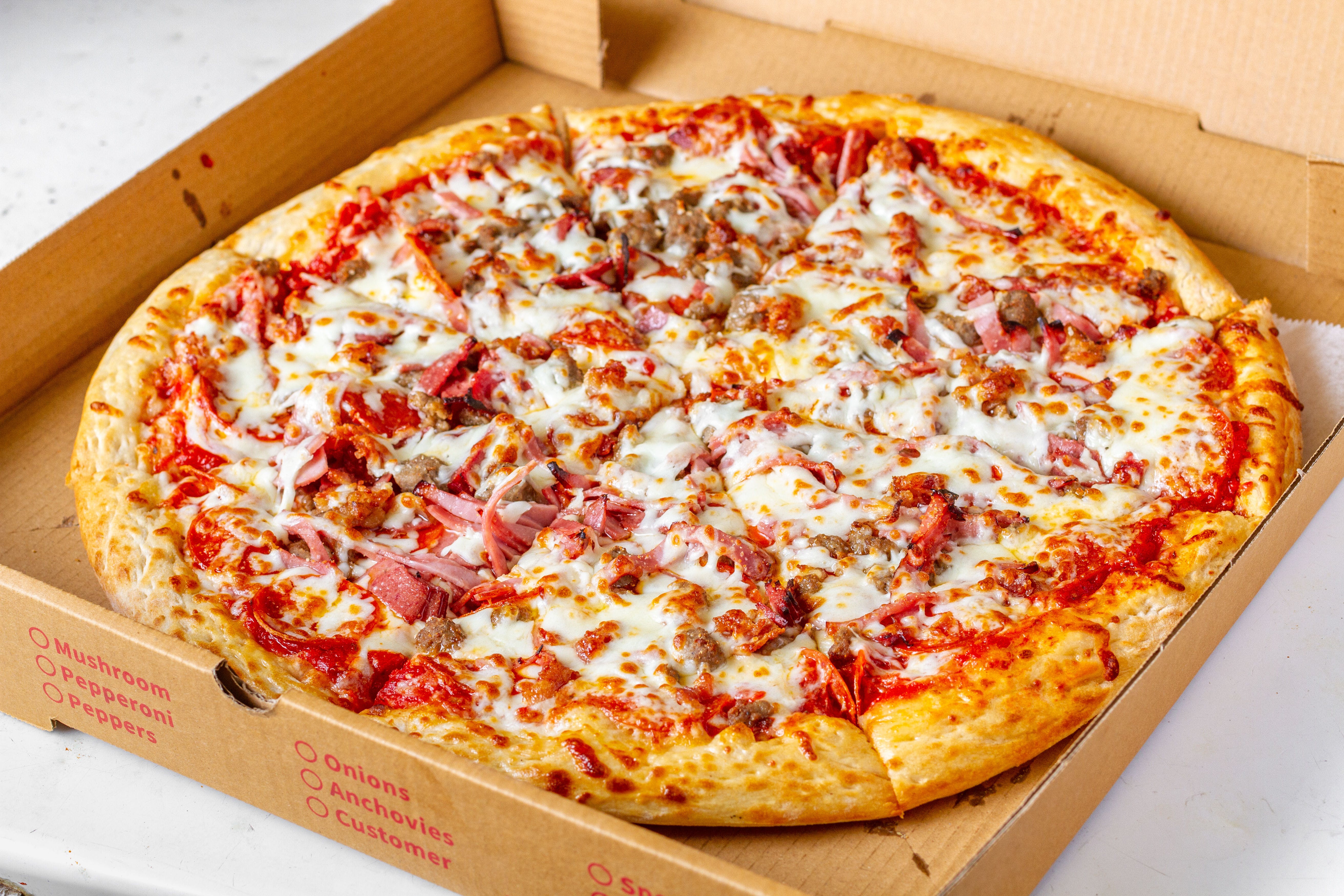 Order Meat Delight Pizza - Medium 12'' food online from Mikie's Pizza & Subs store, Baltimore on bringmethat.com