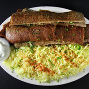 Order 23. Gyro Plate  food online from Wally's Falafel and Hummus store, Minneapolis on bringmethat.com