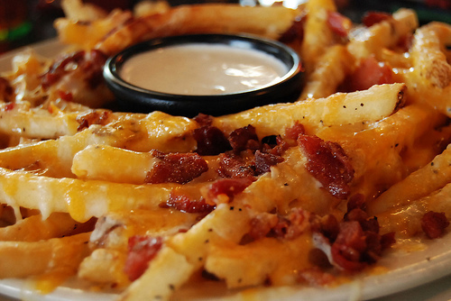 Order Loaded Bacon Cheese Fries food online from In Out Pizza store, Morristown on bringmethat.com