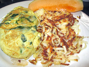 Order Mediterranean Omelette food online from Niko Breakfast Club store, Romeoville on bringmethat.com