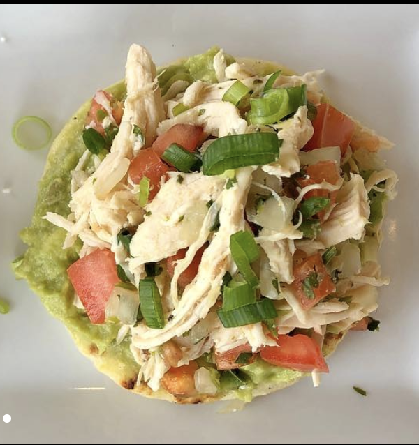 Order Arepa Shredded Chicken food online from The Daily Harvest Cafe store, Newhall on bringmethat.com