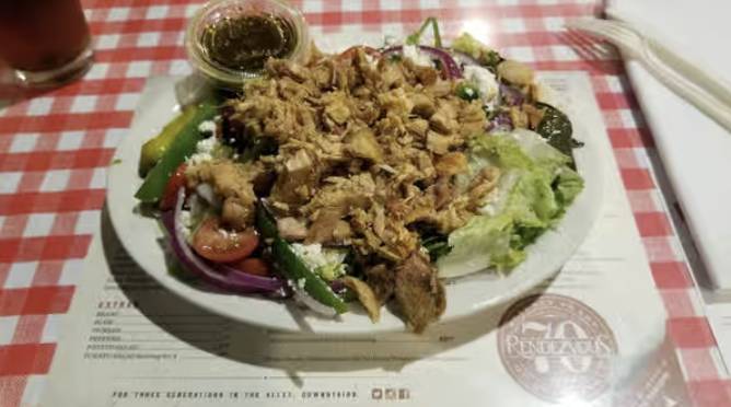 Order Mama's Real Greek Salad food online from Charlie Vergos' Rendezvous store, Memphis on bringmethat.com