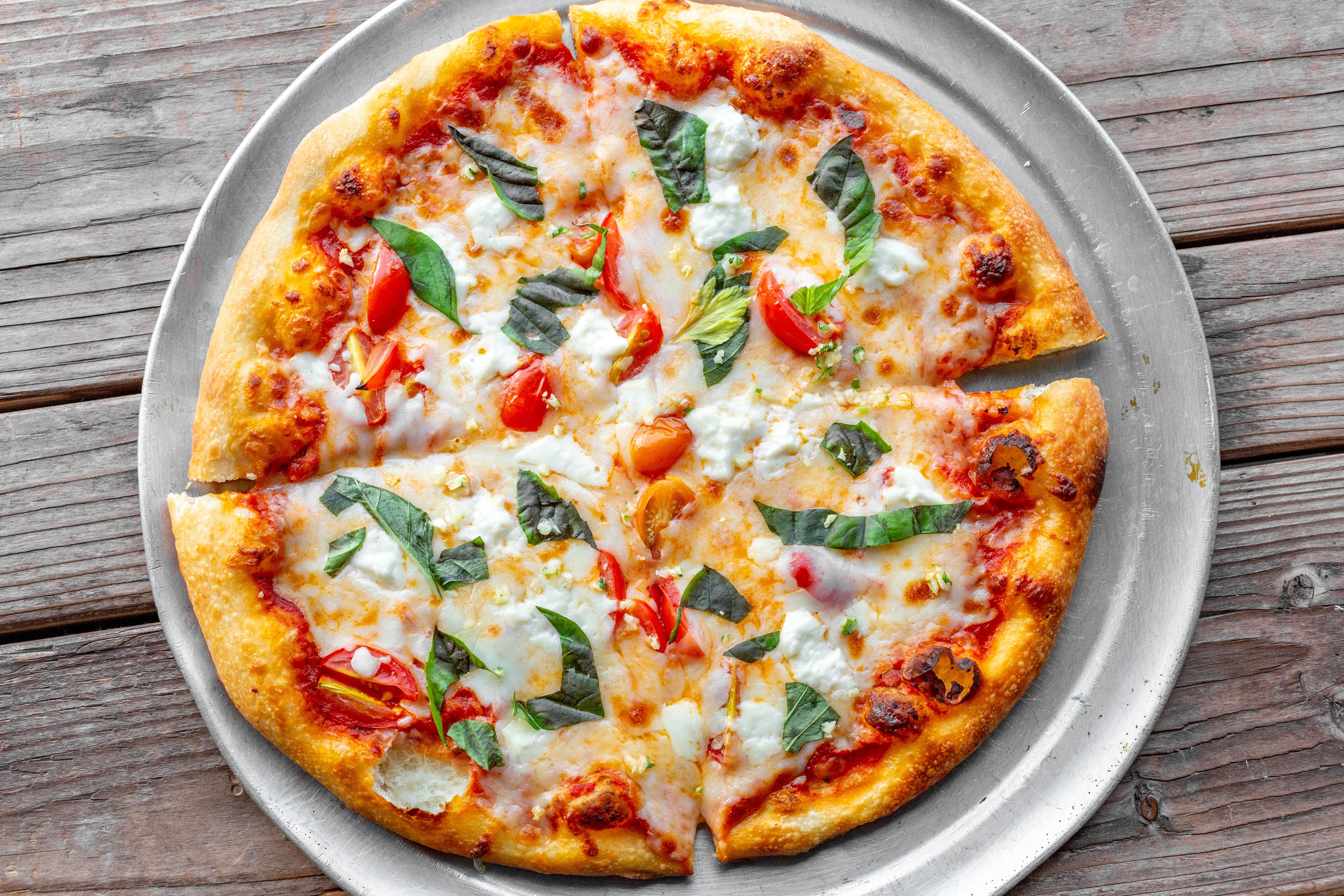 Order Classic Margherita Pizza - Personal 8" food online from Lax Pizza store, Los Angeles on bringmethat.com