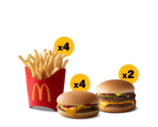 Order Burger Pack food online from McDonald's store, Fredericksburg on bringmethat.com
