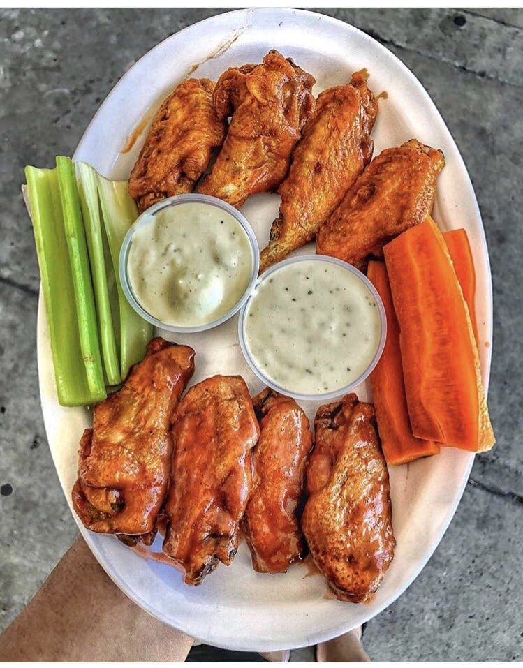 Order Buffalo Wings - 7 Pieces food online from Dino's Italian Restaurant store, Westminster on bringmethat.com
