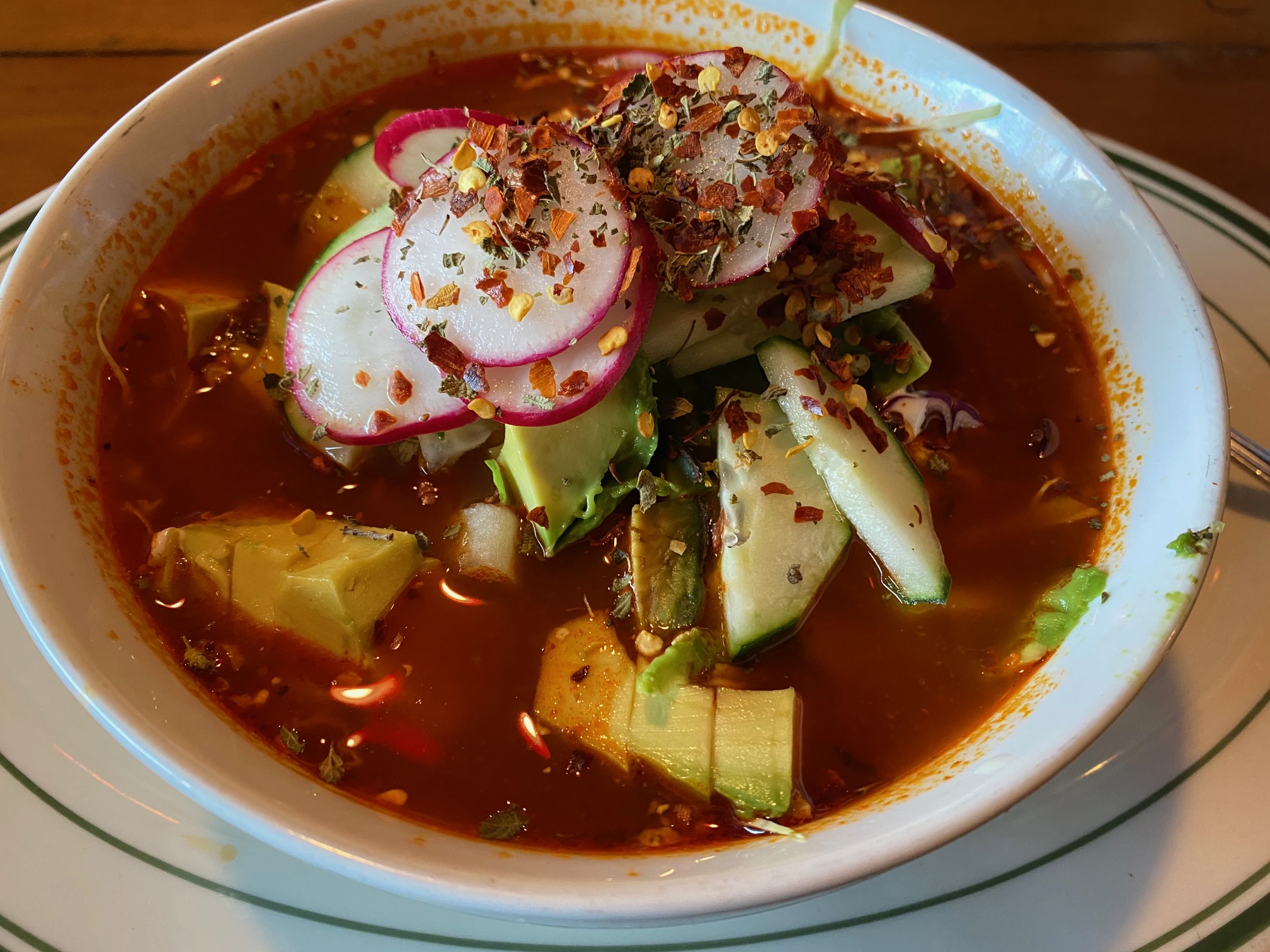 Order Pozole food online from Los Tres Chiles store, Santa Rosa on bringmethat.com