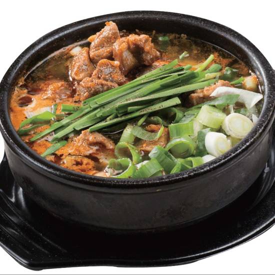 Order 4. Jeonju Hyundaiok Spicy Pork Soup food online from Jeonju Hyundaiok store, Los Angeles on bringmethat.com