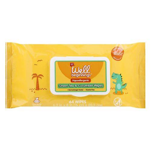 Order Well Beginnings Hypoallergenic Baby Diapers Green Tea and Cucumber - 64.0 ea food online from Walgreens store, FAIRBANKS on bringmethat.com