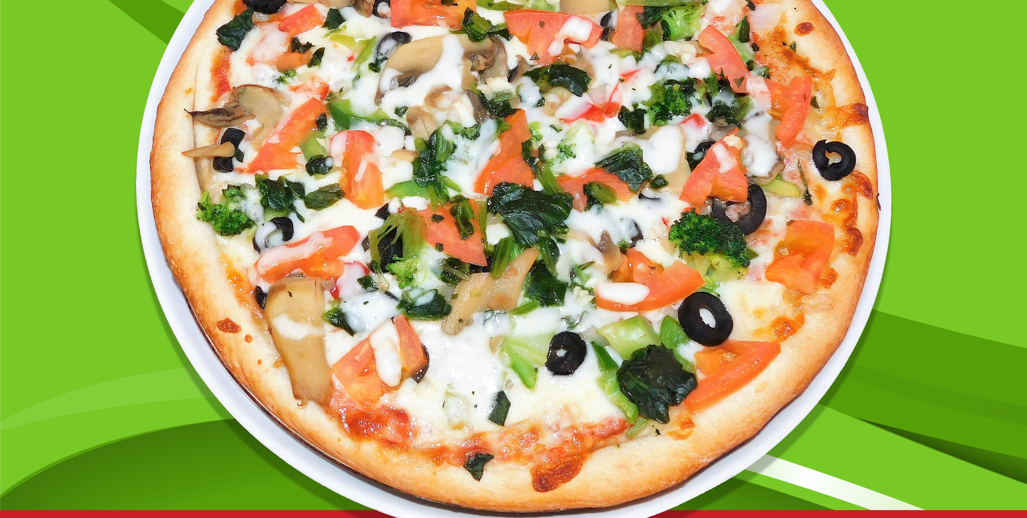Order Vegetarian Special Pizza - Small 12" food online from Pizza Express store, Trenton on bringmethat.com