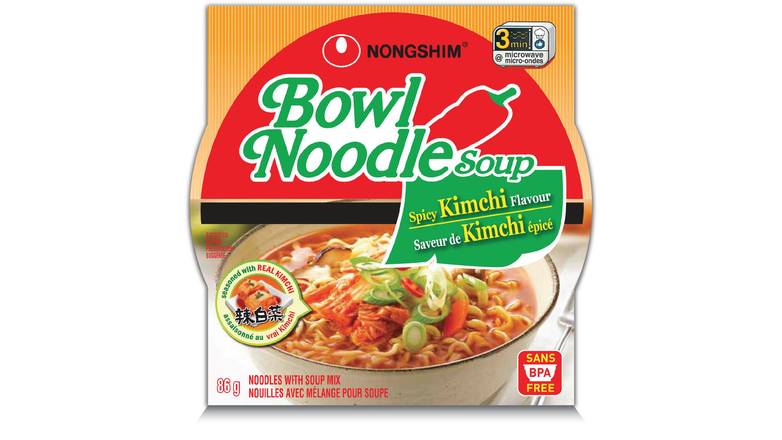 Order Nongshim Kimchi Bowl Noodle Soup food online from Trumbull Mobil store, Trumbull on bringmethat.com
