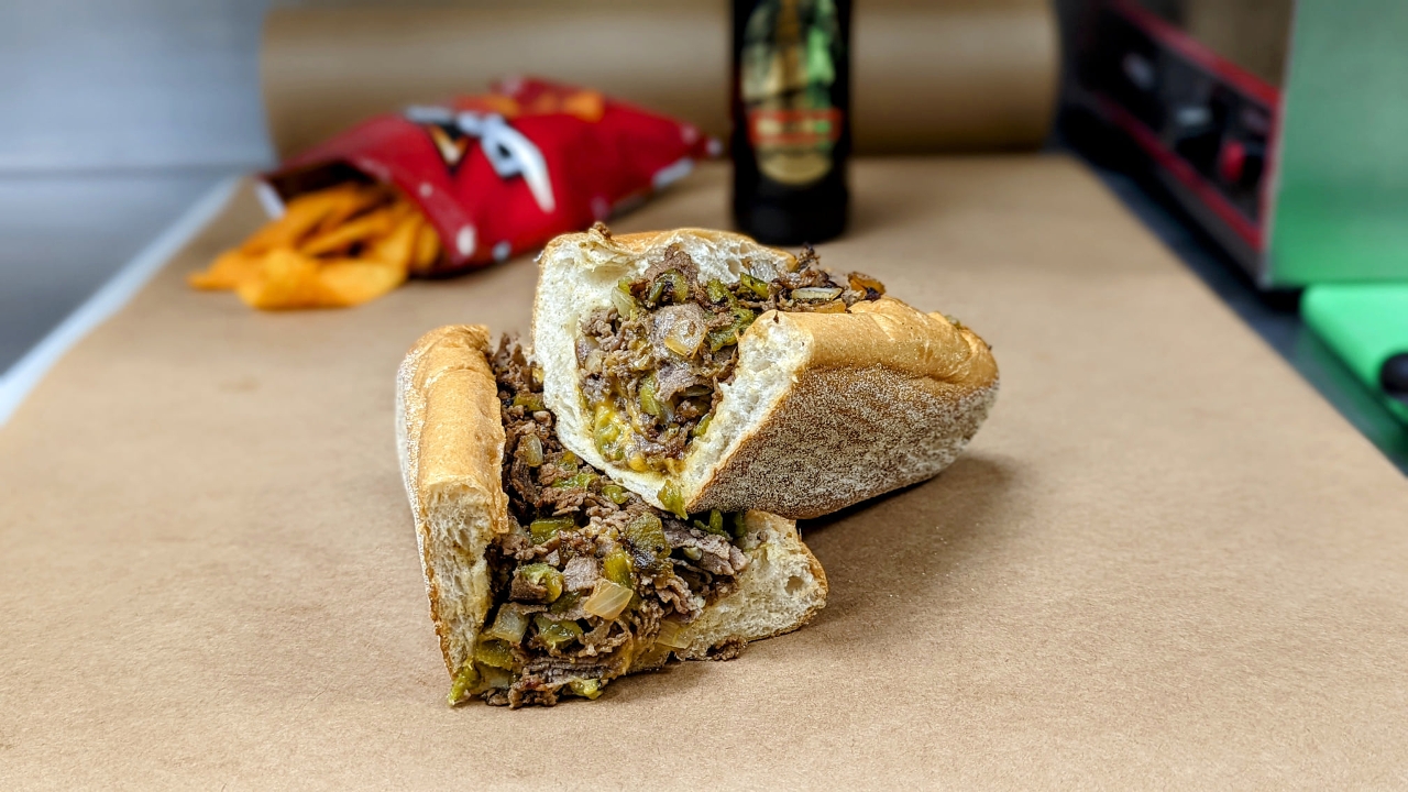 Order 8" Green Chile Cheesesteak food online from Taste of Philly store, Fort Collins on bringmethat.com