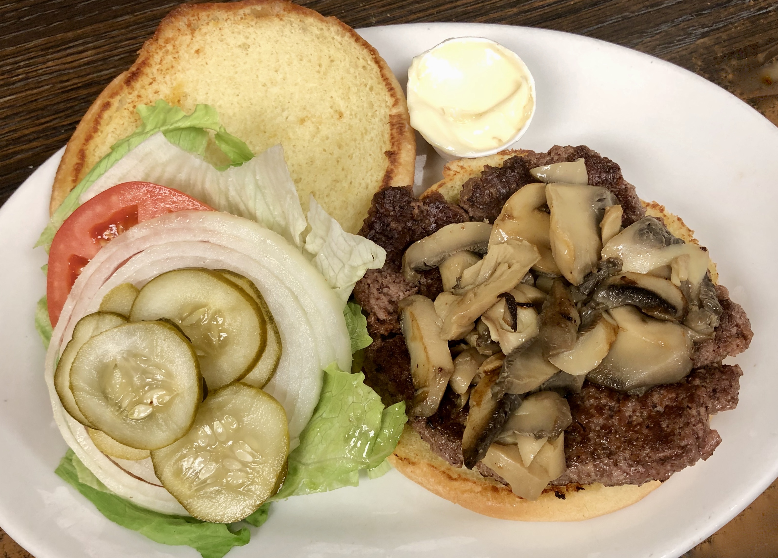 Order 1/2 lb. Mushroom Burger food online from Mom Restaurant store, Trenton on bringmethat.com