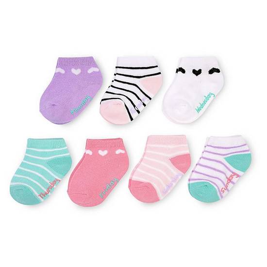 Order On the Goldbug™ SIze 12-24M 7-Pack Days Crew Socks food online from Bed Bath & Beyond store, Lancaster on bringmethat.com