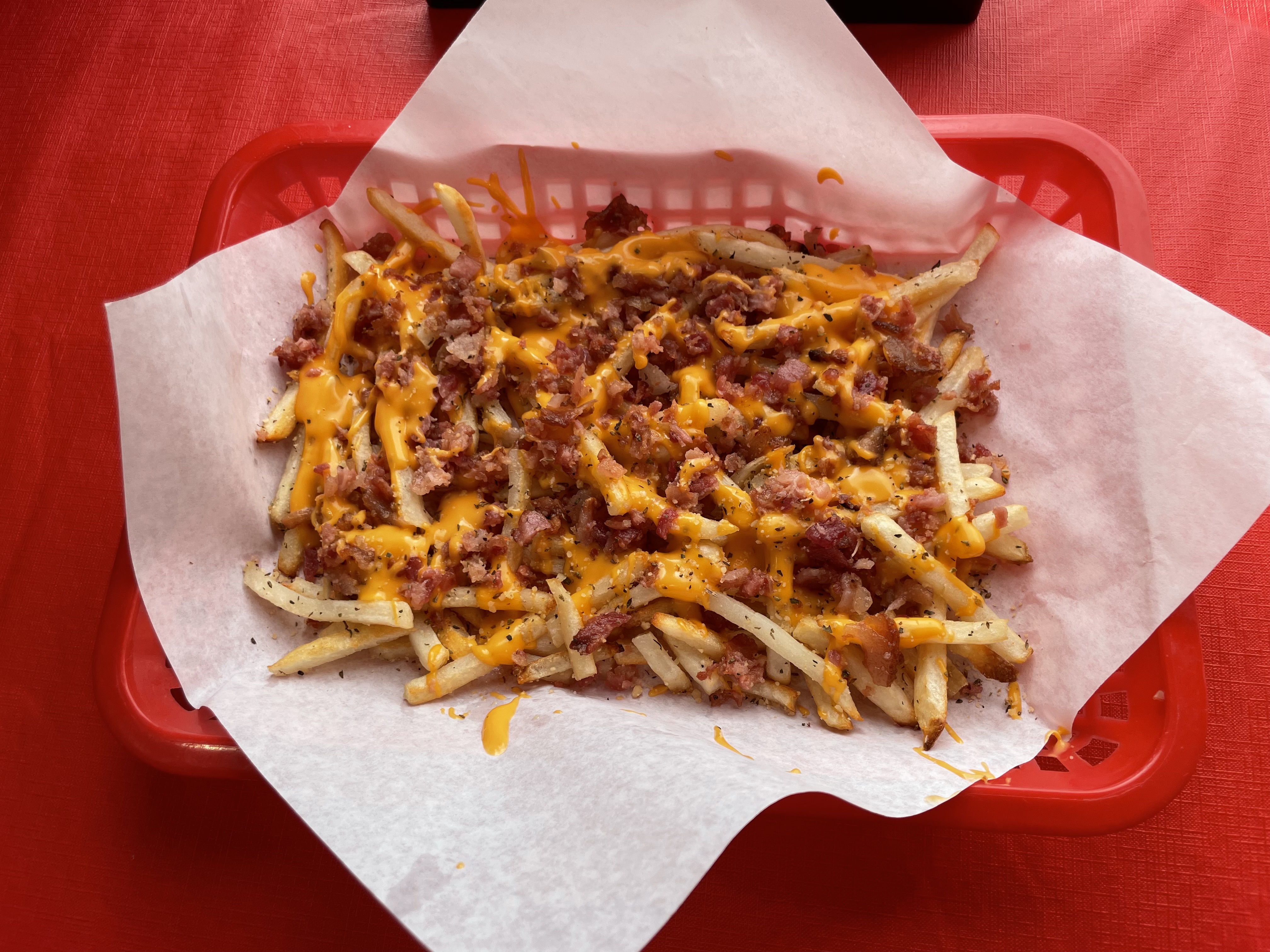 Order Bacon Cheddar Fries food online from Chicago Pizza Kitchen store, Albuquerque on bringmethat.com