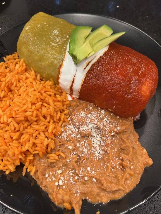 Order Triple Threat Chimichanga food online from El Luchador Mexican Kitchen + Cantina store, Enterprise on bringmethat.com