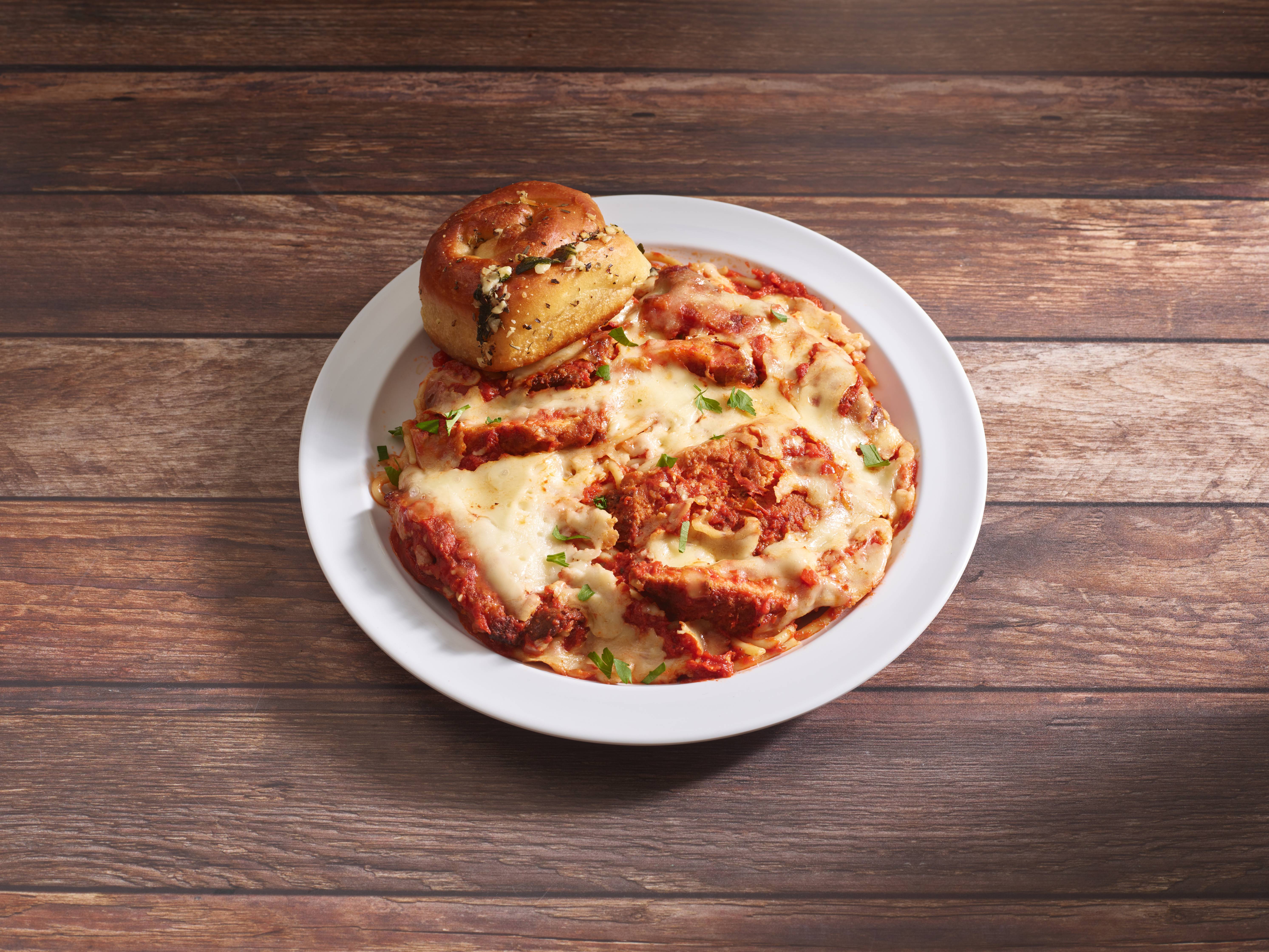 Order Chicken Cutlet Parmigiana Dinner food online from 10th Avenue Pizza & Cafe store, New York on bringmethat.com