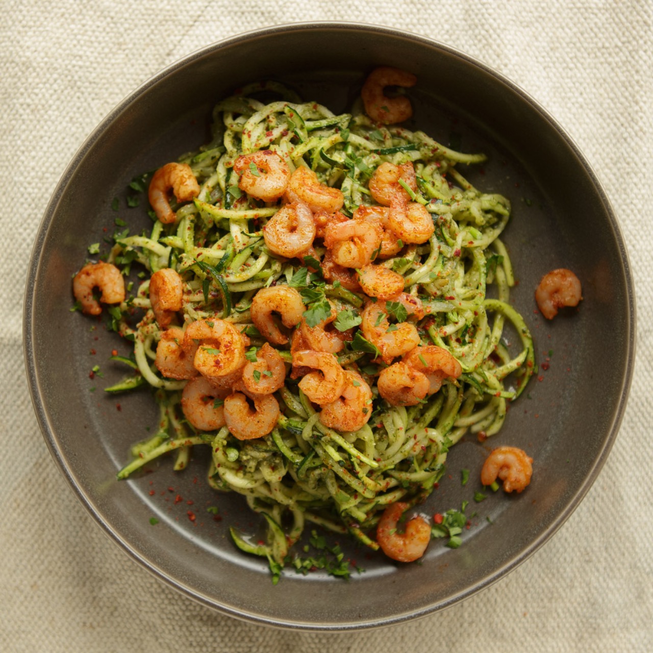 Order Shrimp Pesto Zoodle food online from ZOODLE HOT BAR store, San Francisco on bringmethat.com