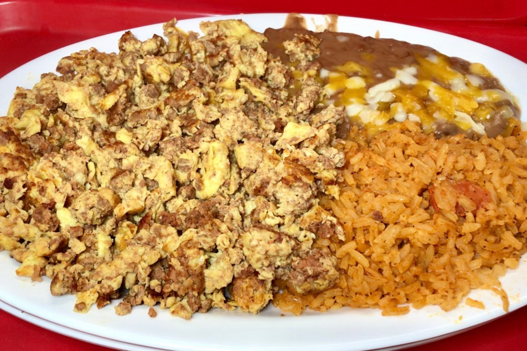 Order Chorizo and Scrambled Eggs food online from Eat At Rudy store, Los Angeles on bringmethat.com