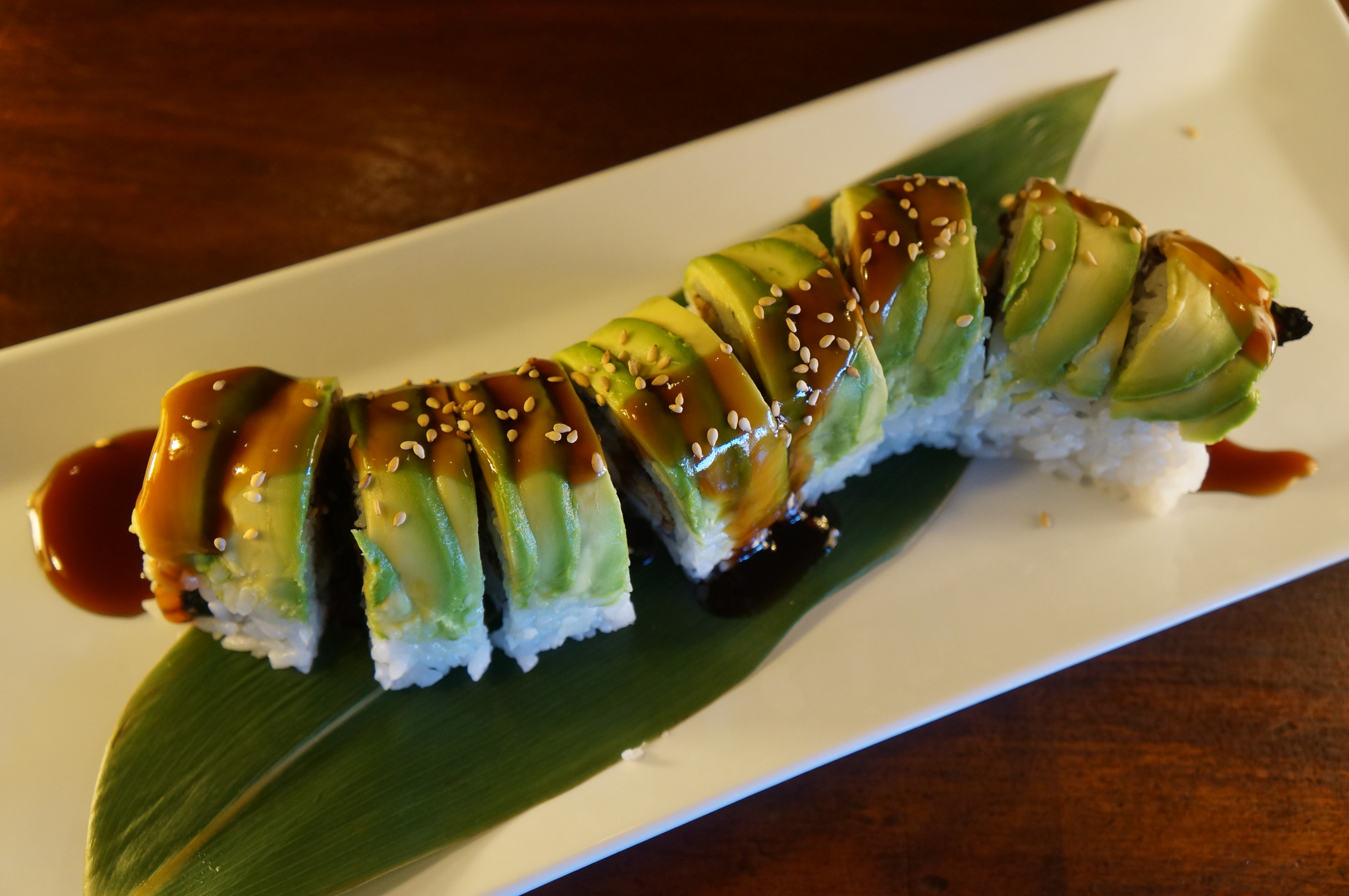Order Caterpillar Roll food online from Tomo Sushi store, Laguna Woods on bringmethat.com