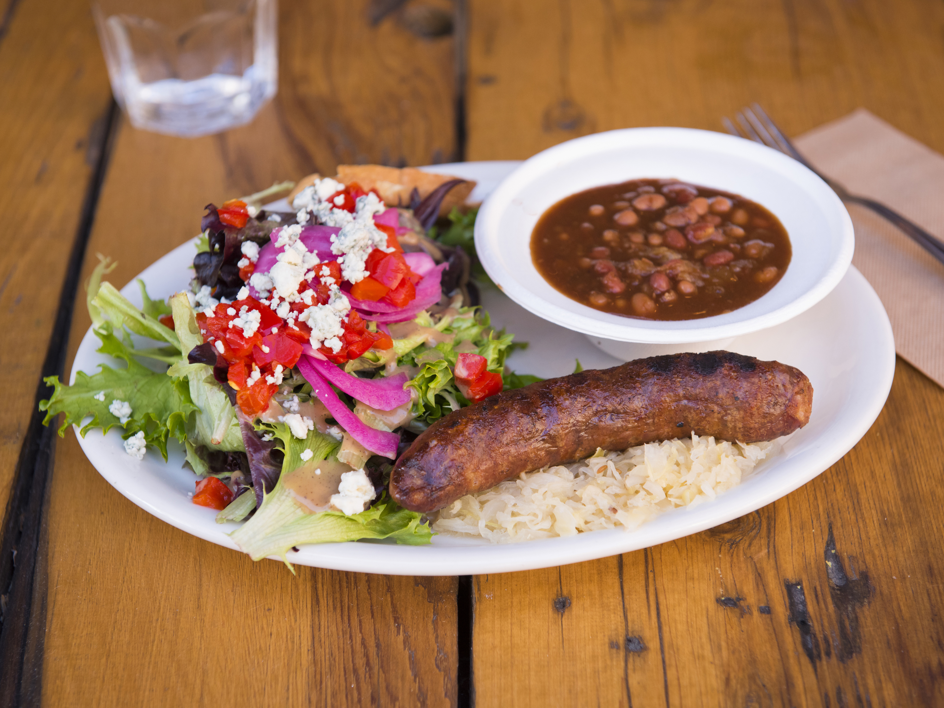 Order Bavarian - 1 Sausage Plate food online from Rosamunde sausage grill catering store, San Francisco on bringmethat.com