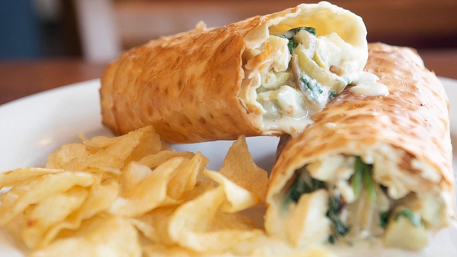 Order Spinach & Artichoke Roll food online from Angelico Pizzeria and Cafe store, Washington on bringmethat.com
