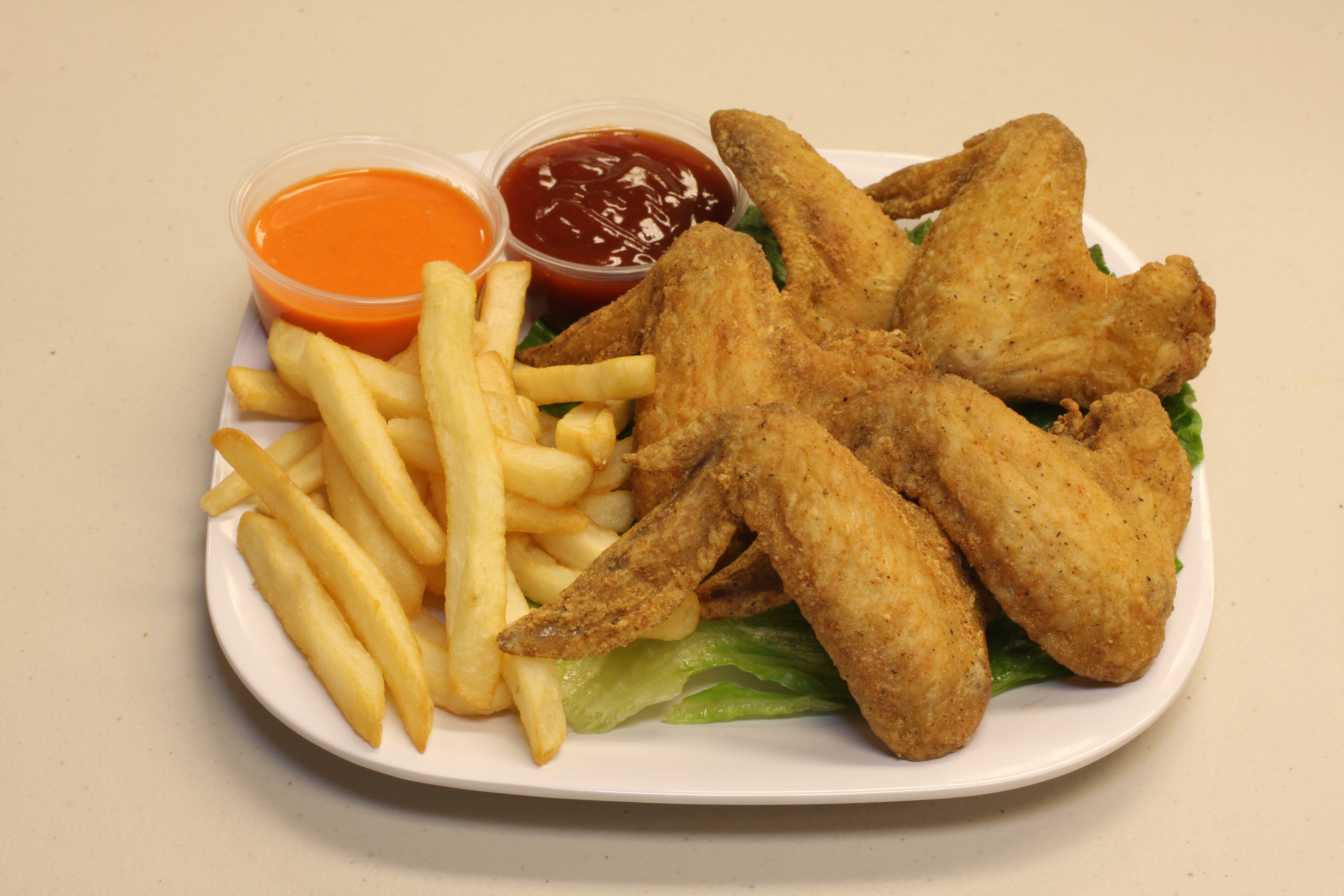 Order 3 Chicken Wings with Fries and Bread food online from Nick Gyros store, Chicago Heights on bringmethat.com