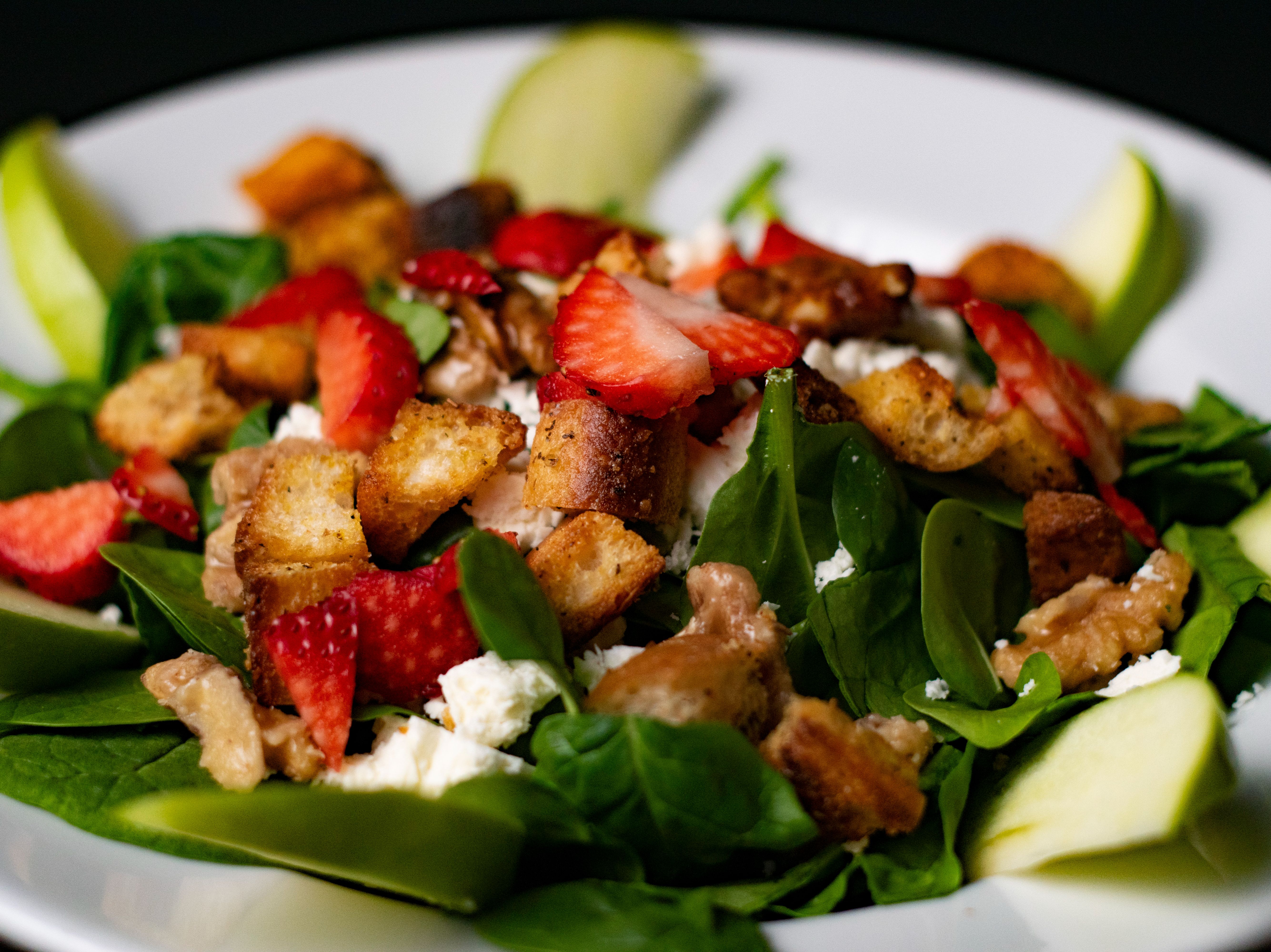 Order Spinach Strawberry Salad food online from La Papillon store, Lancaster on bringmethat.com