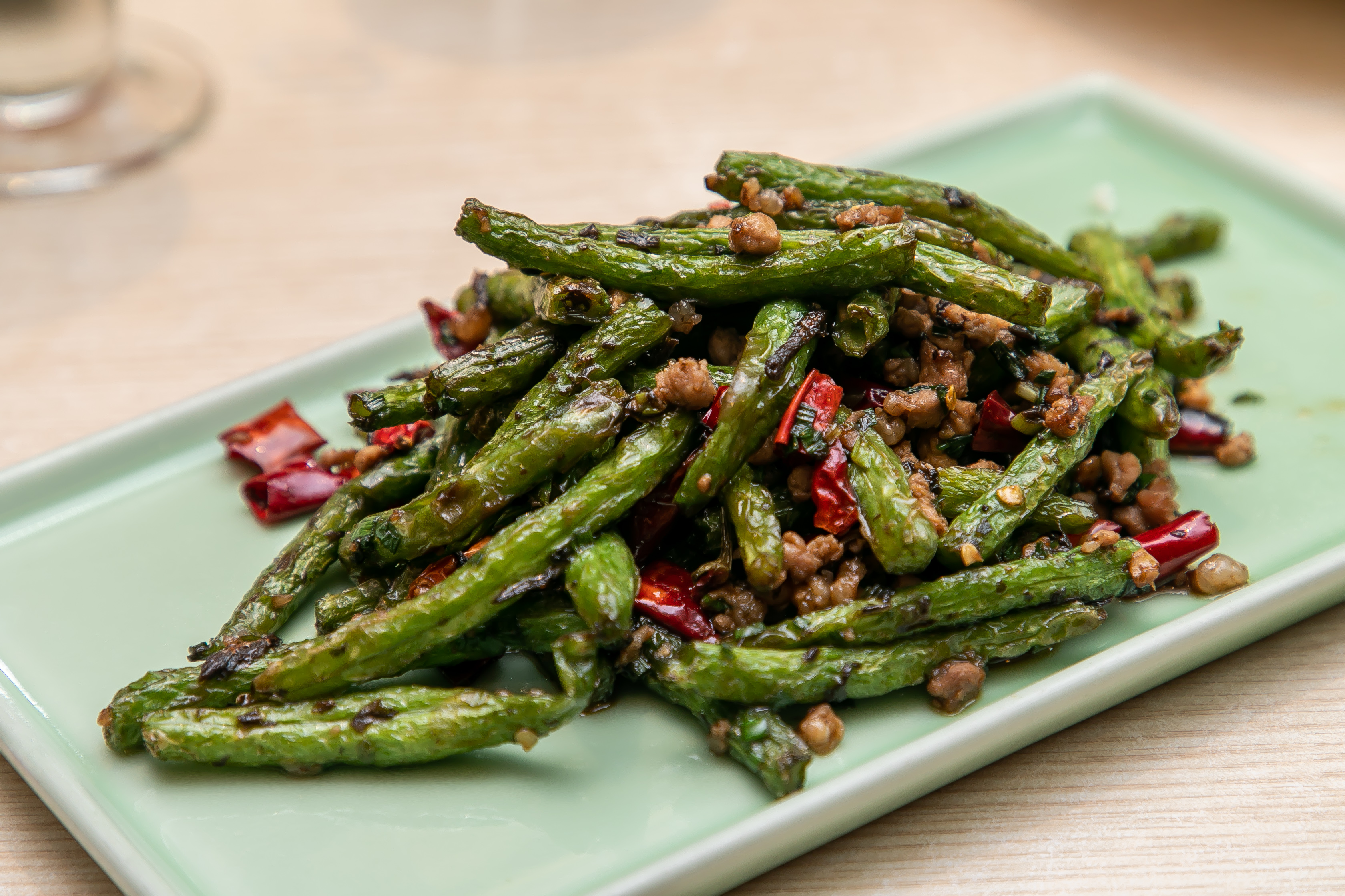 Order 190. Stir Fried Green Beans 干煸四季豆 food online from Orient Express store, Baltimore on bringmethat.com