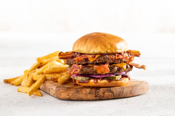 Order Big Bacon BBQ Burger* food online from Chili Grill & Bar store, Lilburn on bringmethat.com