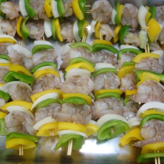 Order Side of Shrimp Skewer food online from Ocean Blue Caribbean Restaurant store, Chandler on bringmethat.com