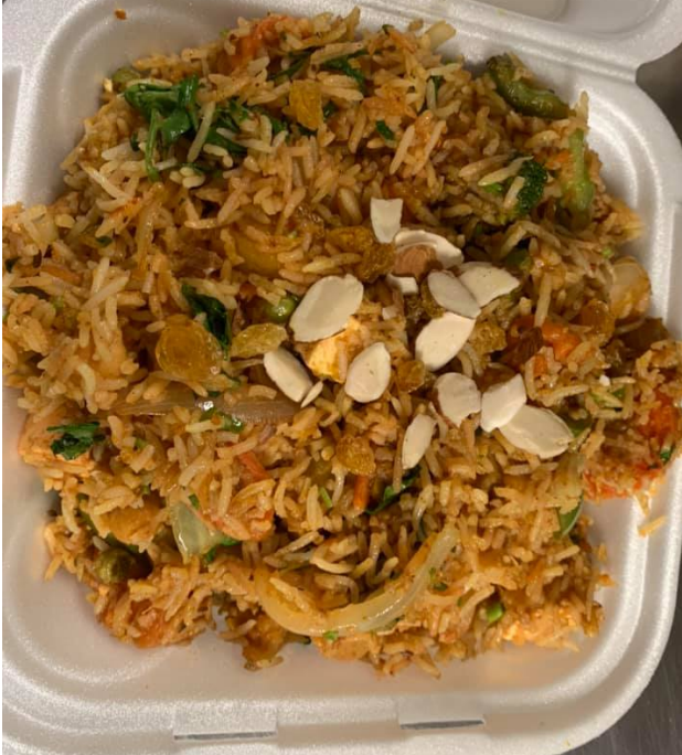Order 1. Vegetable Biryani  food online from The Little India Restaurant store, Indianapolis on bringmethat.com
