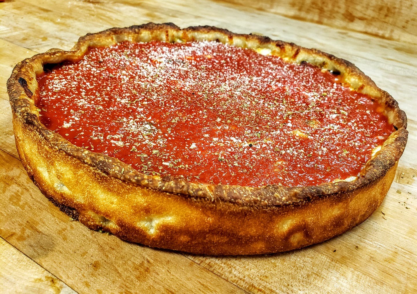 Order Deep Dish Cheese Pizza - 12" food online from Gennaros Ii store, Collegeville on bringmethat.com