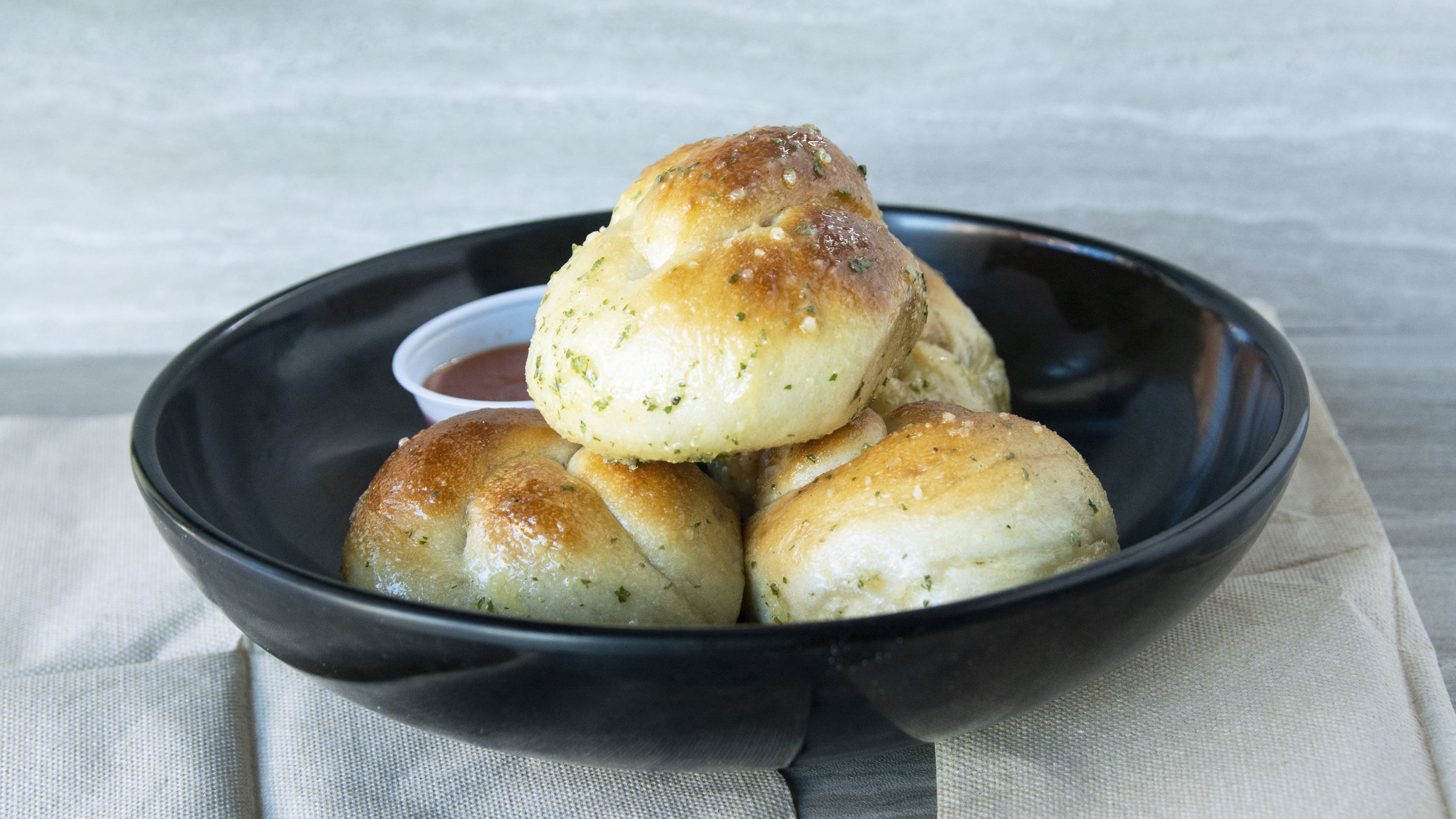 Order 6 Garlic Knots food online from Two Brothers Pizzeria Italian Market store, Harrisburg on bringmethat.com