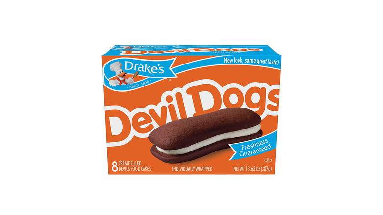 Order Drake'S Devil Dogs, 32 Individually Wrapped Devils Food Cakes - Pack Of 4 food online from Route 7 Food Mart store, Norwalk on bringmethat.com