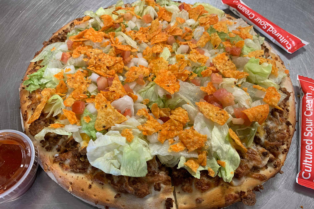 Order Taco Pizza food online from Aroma Pizza store, Fort Wayne on bringmethat.com