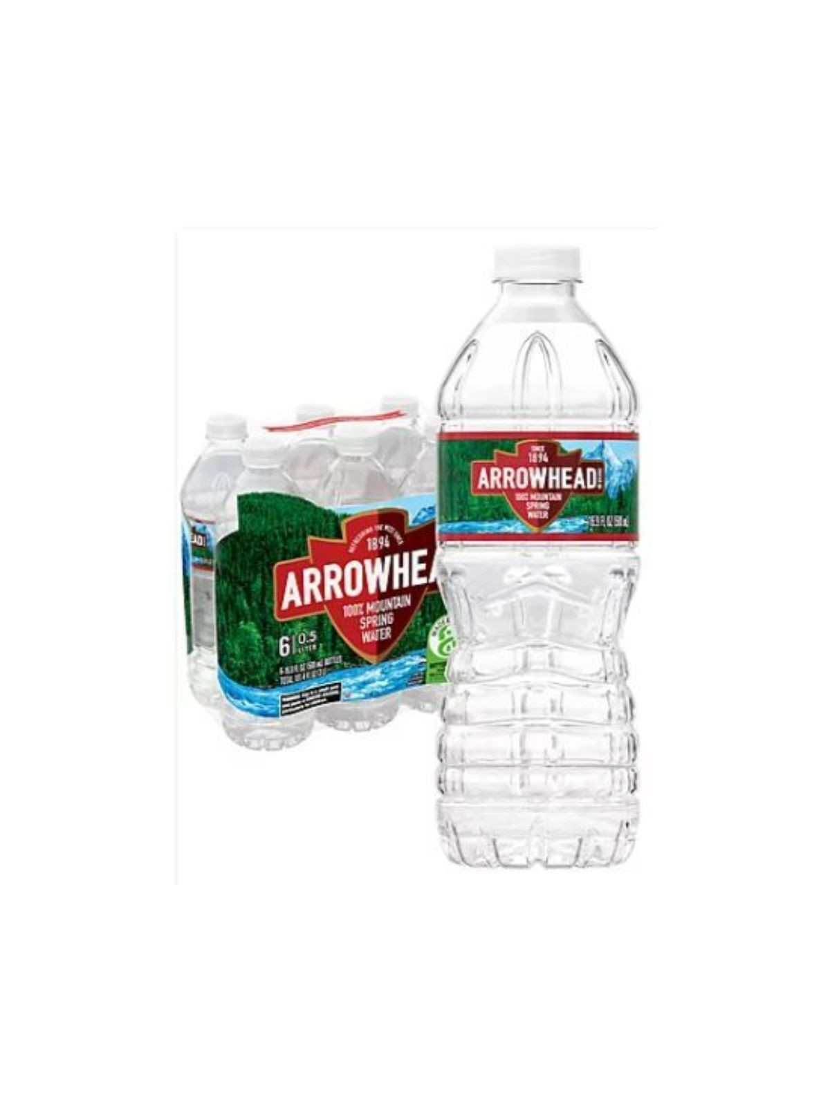 Order Arrowhead Water Spring (16.9 oz x 6-pack) food online from Light Speed Market store, Los Angeles on bringmethat.com