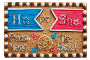 Order He or She Cookie Cake food online from American Deli on Broad St. store, Athens on bringmethat.com