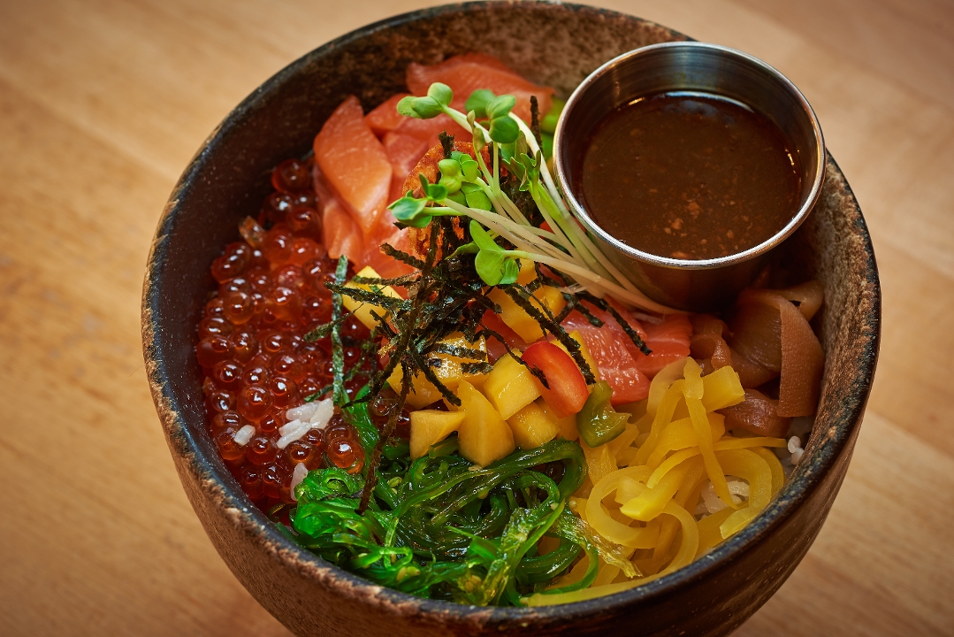 Order Salmon + Ikura Poke Bowl food online from China Gourmet store, Framingham on bringmethat.com