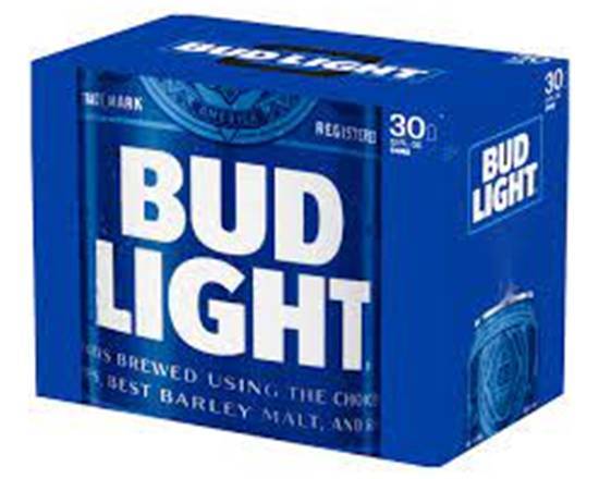 Order Bud Light, 30pk-12oz can beer (4.2% ABV) food online from Samco Food Store store, Bakersfield on bringmethat.com
